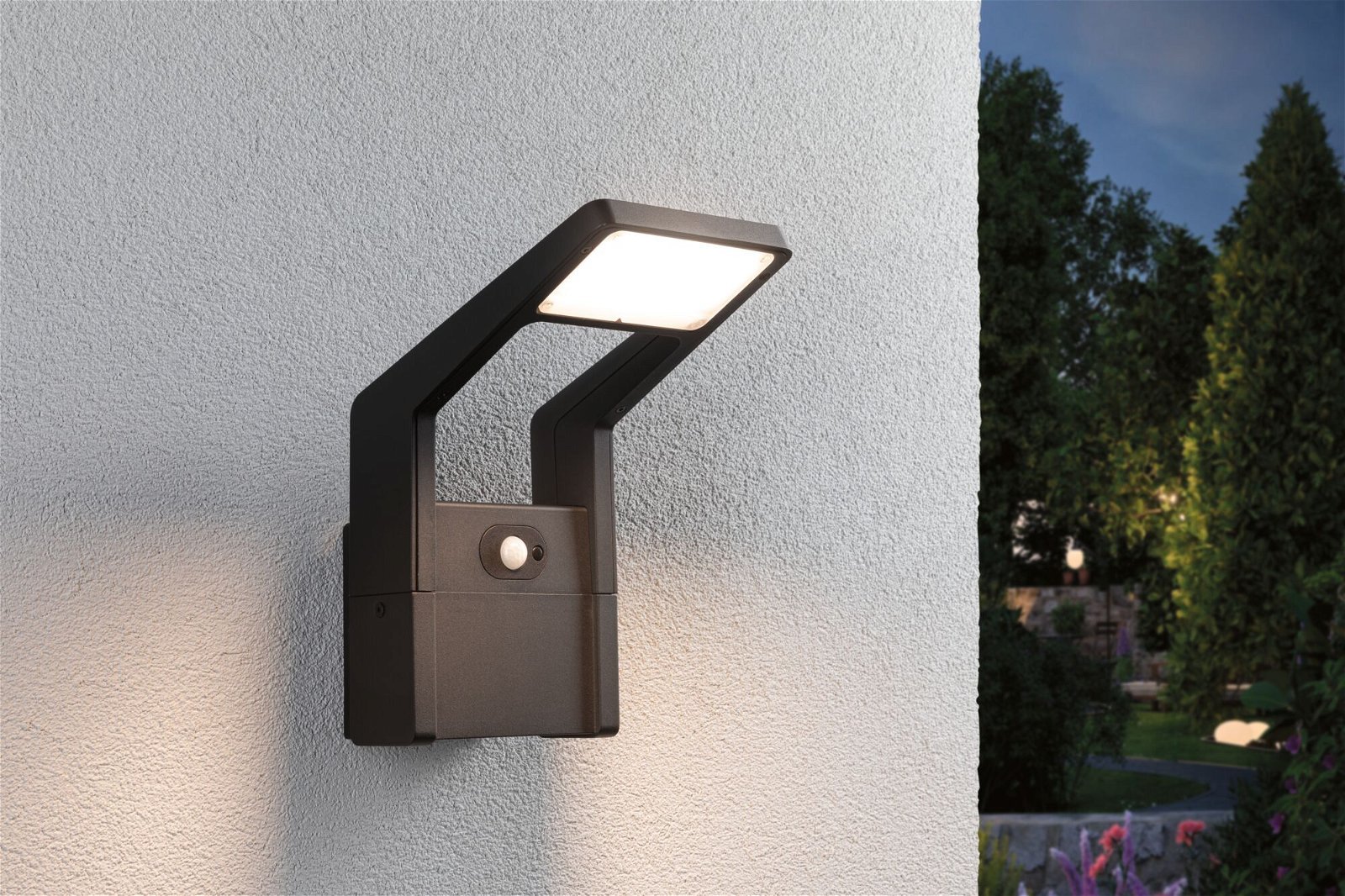 P 94859 LED venkovní nástěnné svítidlo Juntea pohybové čidlo IP44 140x217mm 3000K 11W 230V antracit hliník - PAULMANN (obrázek 3)
