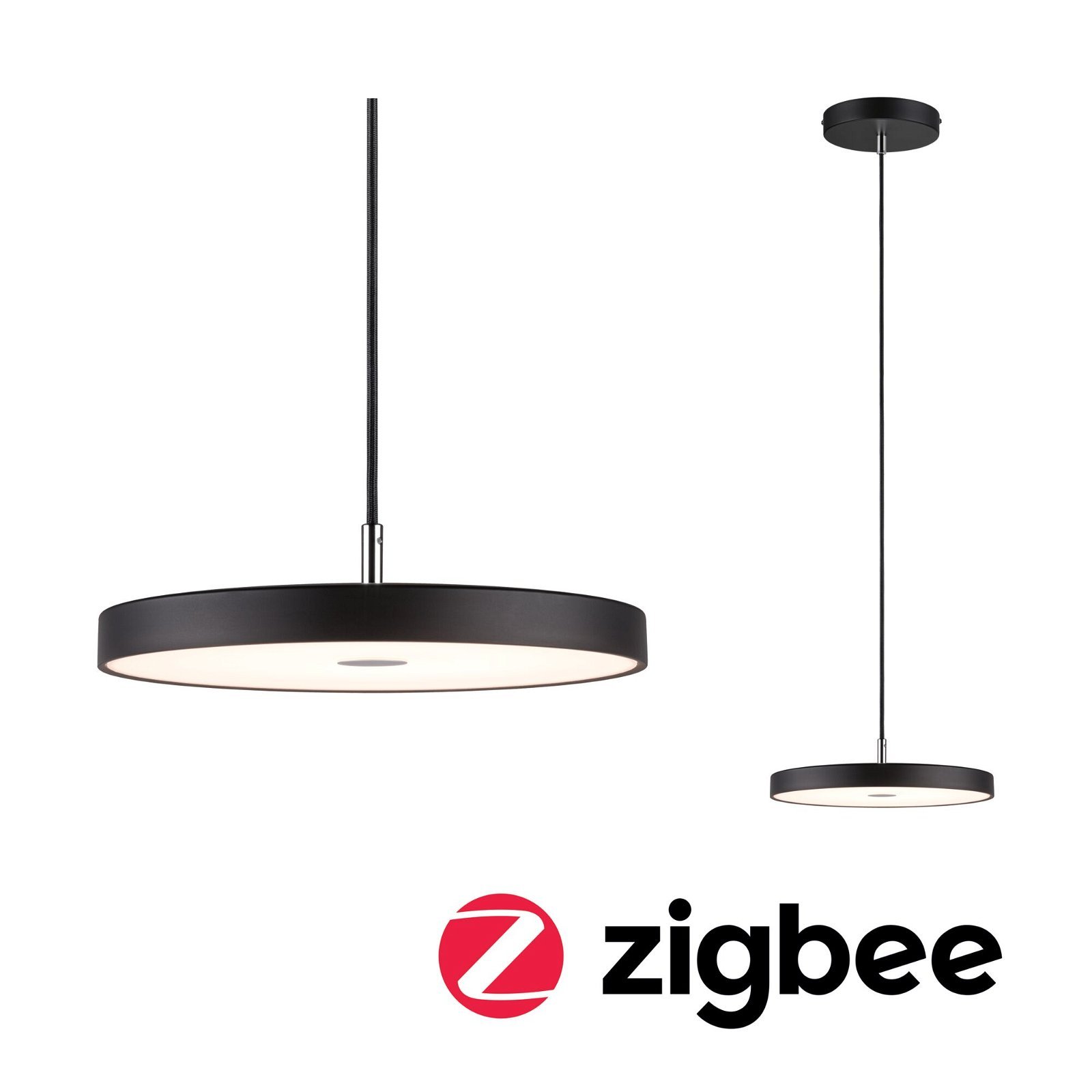 P 96777 LED závěsné svítidlo Hildor 17W černá mat ZigBee - PAULMANN