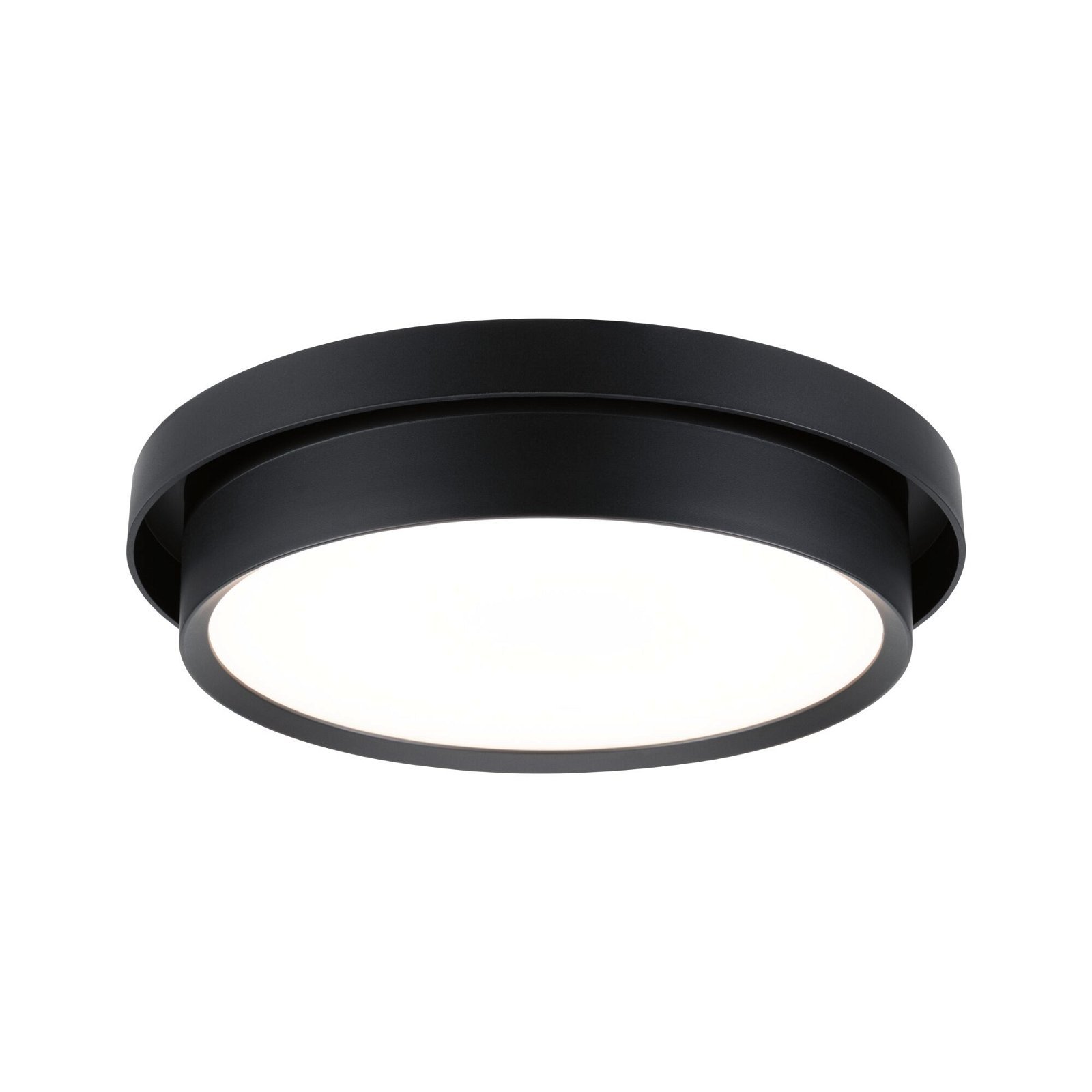 Levně P 96780 LED stropní svítidlo 3-krokové-stmívatelné Malik 2700K 230V 13,5W stmívatelné černá mat - PAULMANN