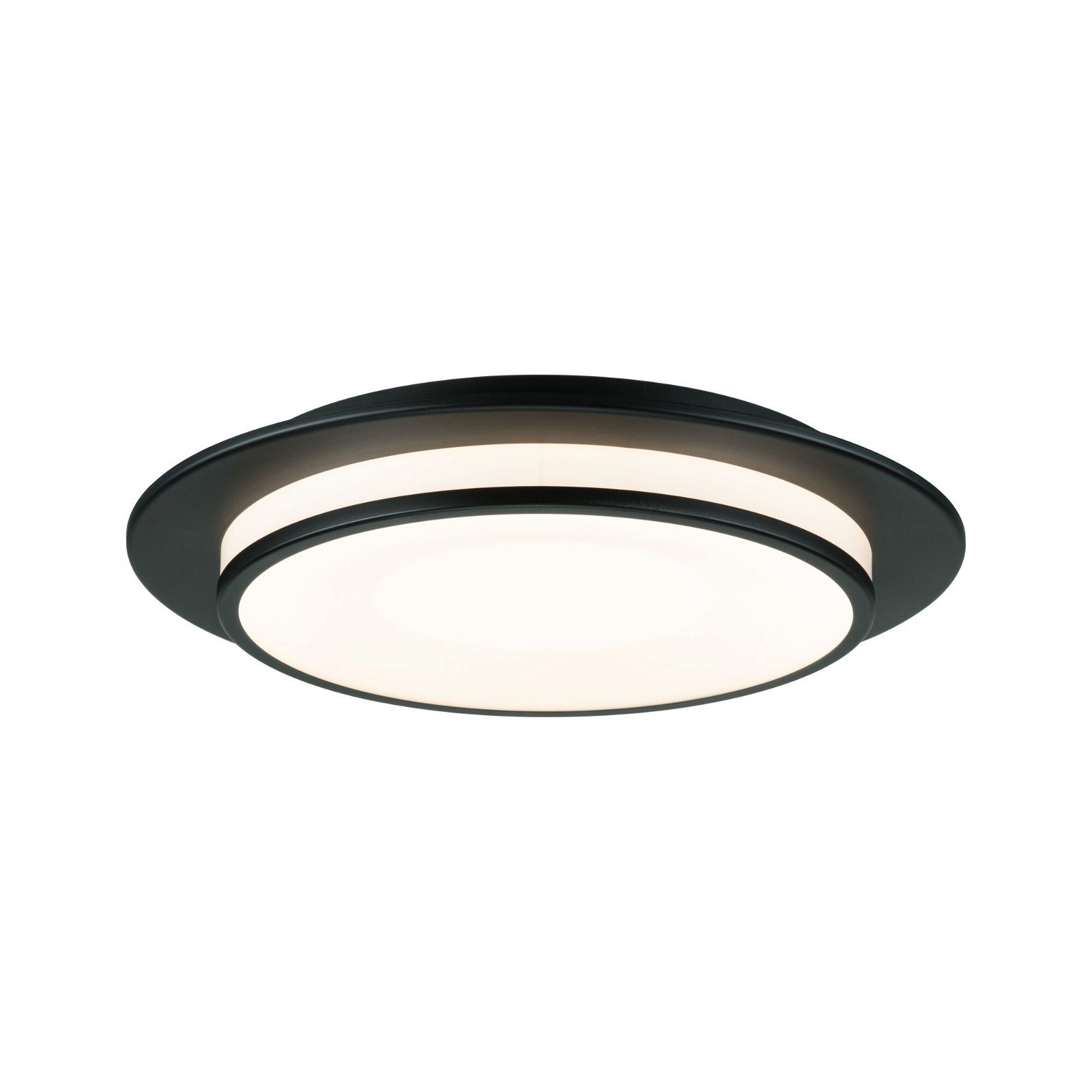 Levně P 96785 LED stropní svítidlo 3-krokové-stmívatelné Egron 2700K 230V 16W stmívatelné černá mat - PAULMANN