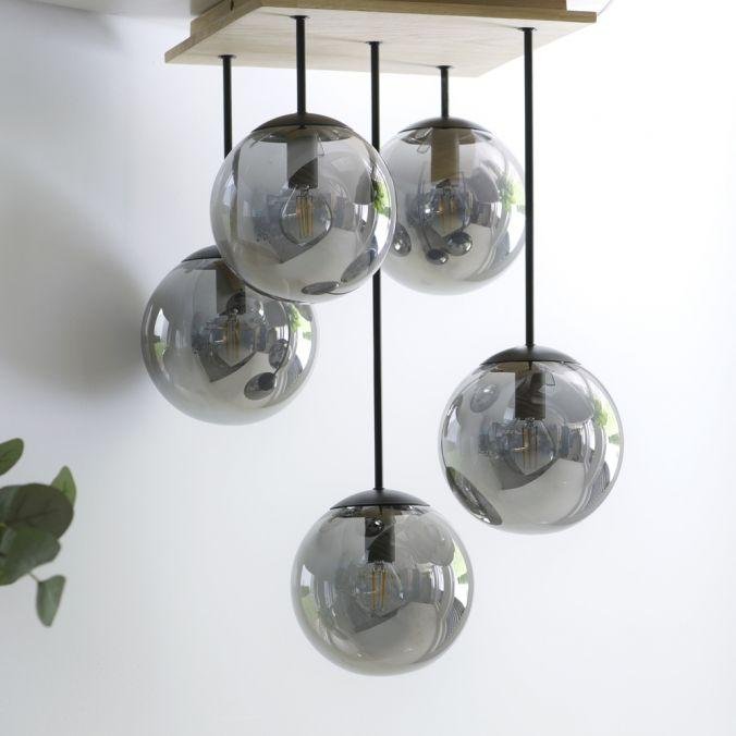 LD 11395-79 GREEN WIDO LED stropní svítidlo 5 ramenné dřevo kouřová barva v udržitelném designu IP20 - LEUCHTEN DIREKT / JUST LIGHT (obrázek 4)