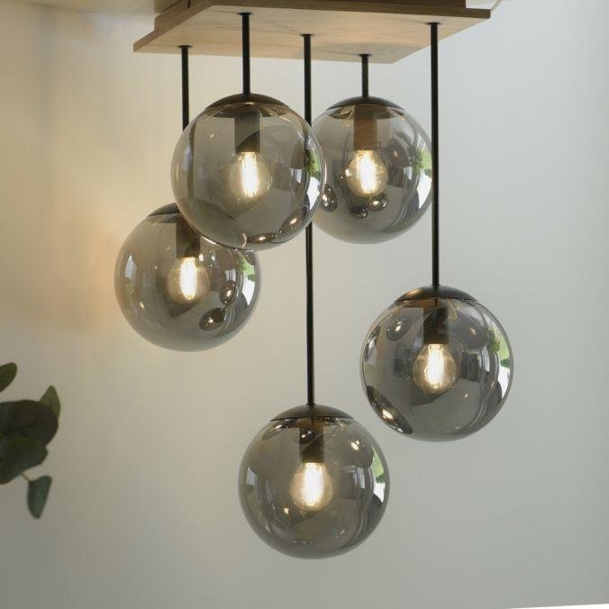 LD 11395-79 GREEN WIDO LED stropní svítidlo 5 ramenné dřevo kouřová barva v udržitelném designu IP20 - LEUCHTEN DIREKT / JUST LIGHT (obrázek 8)