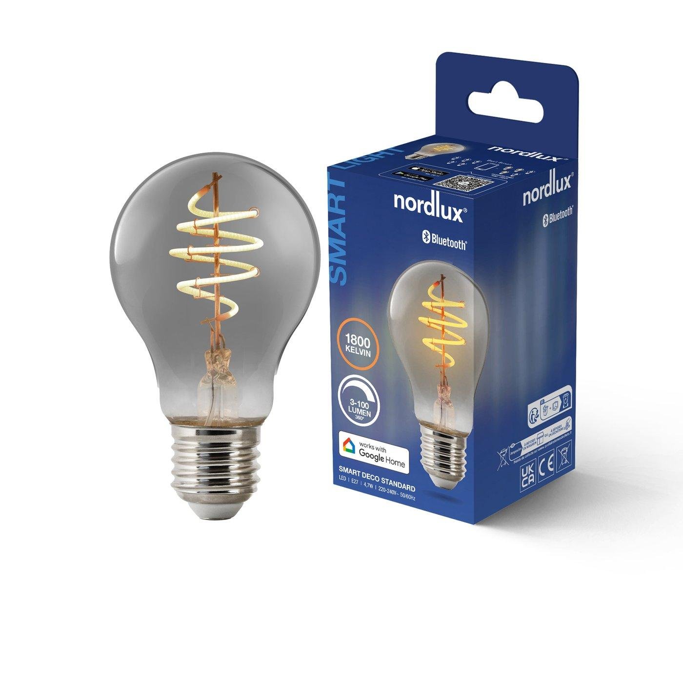 NOR 2280012747 Smart E27 A60 1800K LED žárovka kouřová - NORDLUX