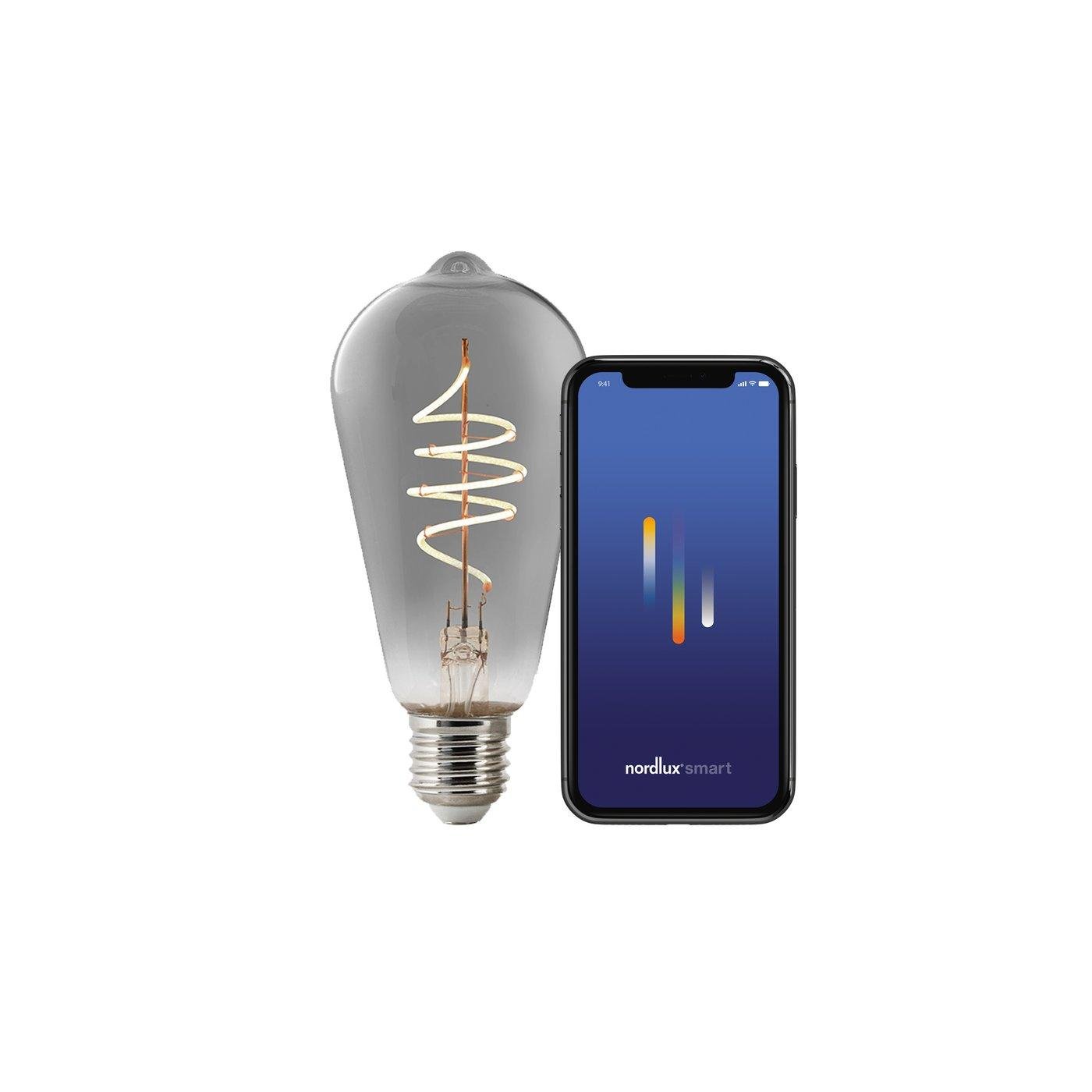 NOR 2280022747 Smart E27 ST64 1800K LED žárovka kouřová - NORDLUX (obrázek 2)