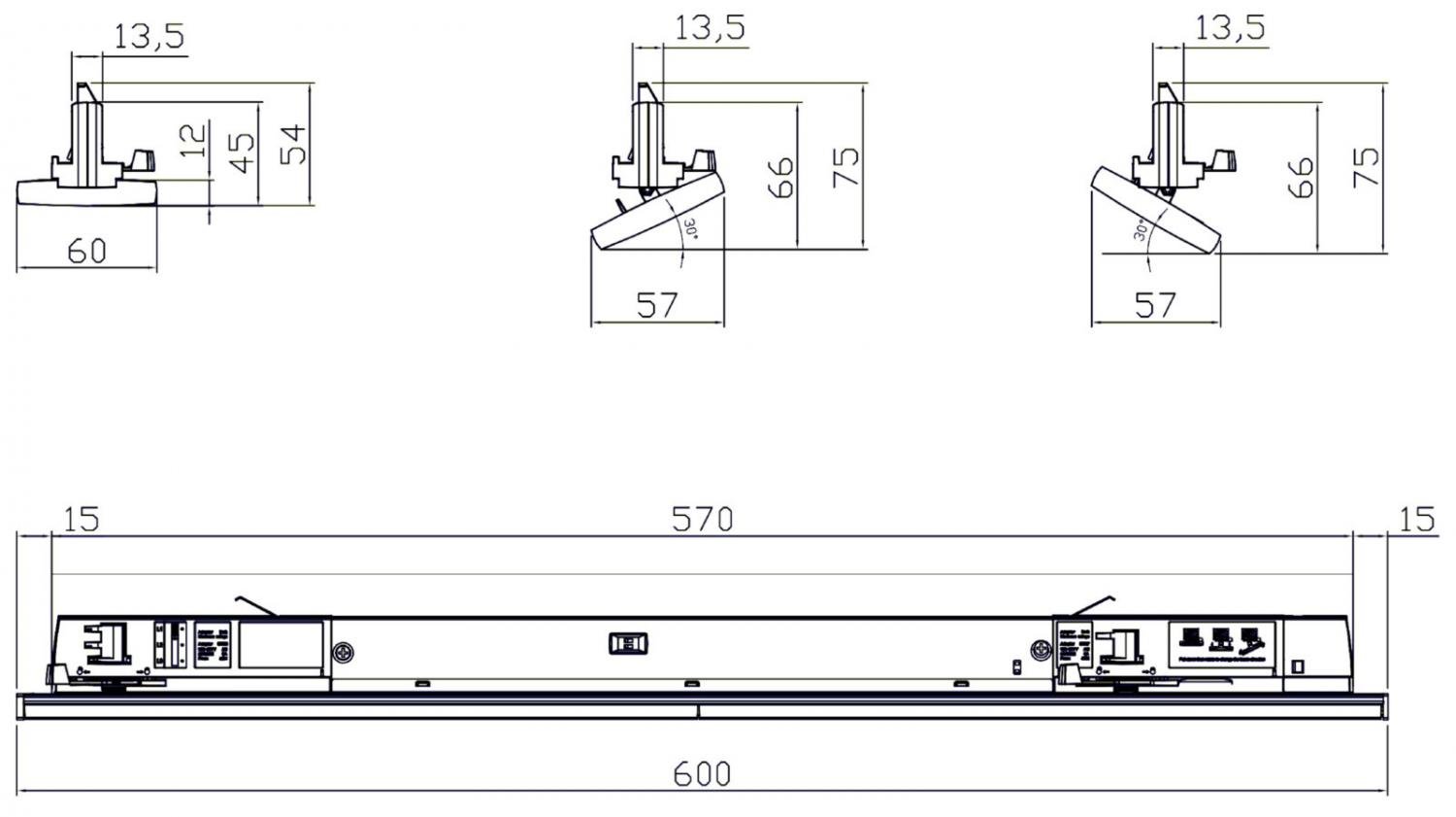 Obrázek produktu Deko-Light 3-fázové svítidlo, lineární Pro, Tilt, 20 W, 4000K, 220-240V 20W dopravní černá RAL 9017 600 mm - LIGHT IMPRESSIONS 11 Obrázek produktu Deko-Light 3-fázové svítidlo, lineární Pro, Tilt, 20 W, 4000K, 220-240V 20W dopravní černá RAL 9017 600 mm - LIGHT IMPRESSIONS 11