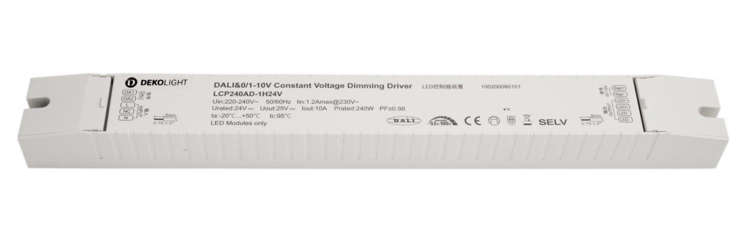 IMPR 862263 Deko-Light napájení (CV, DC) stmívatelné, BASIC, DIM, CV, LCP240AD-1H24V, DALI 2.0 konstantní napětí 0-10000 mA IP20 24V DC 240W - LIGHT IMPRESSIONS