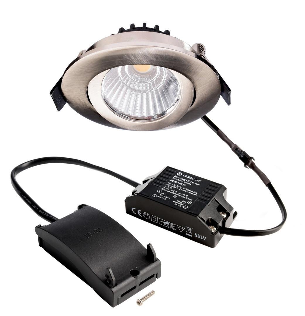Deko-Light stropní vestavné svítidlo, Dione, 8,5 W, DTW, 1800-3000 K, 220-240V 480 lm nikl - LIGHT IMPRESSIONS Obrázek produktu Deko-Light stropní vestavné svítidlo, Dione, 8,5 W, DTW, 1800-3000 K, 220-240V 480 lm nikl - LIGHT IMPRESSIONS