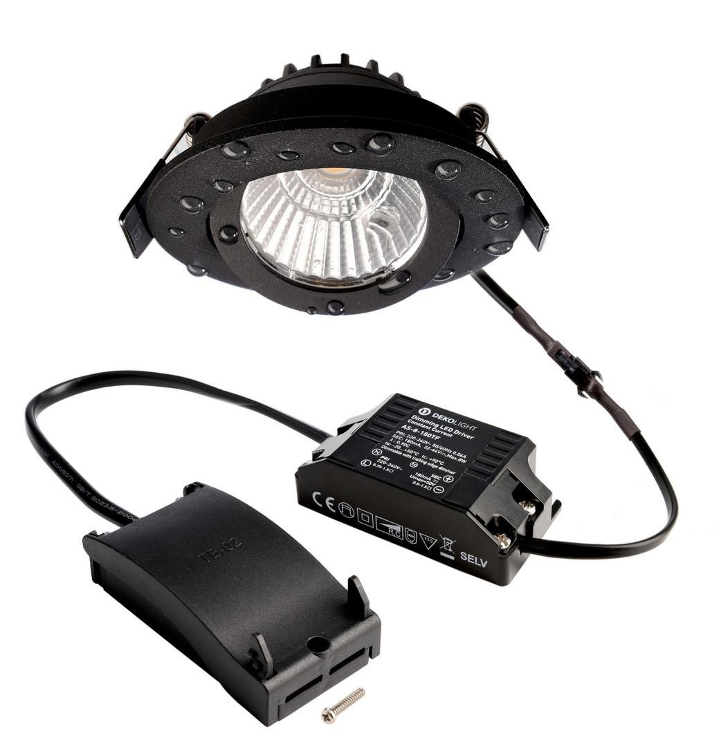 IMPR 565390 Deko-Light stropní vestavné svítidlo, Dione IP, 8,5 W, DIM, 2700 K, 220-240V 750 lm černá - LIGHT IMPRESSIONS