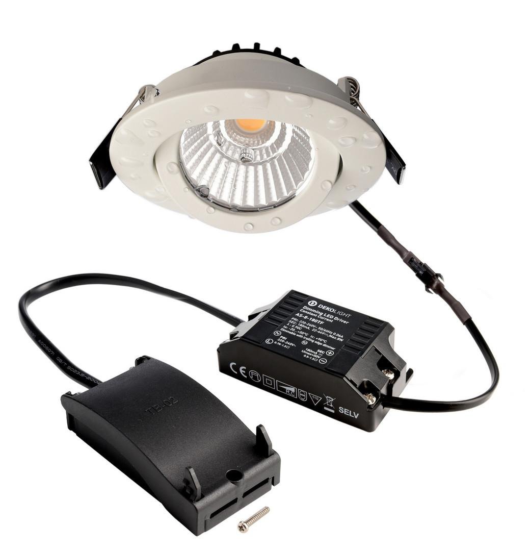 IMPR 565403 Deko-Light stropní vestavné svítidlo, Dione IP DTW, 8,5 W, DIM, 1800/3000 K, 220-240V 480 lm bílá - LIGHT IMPRESSIONS