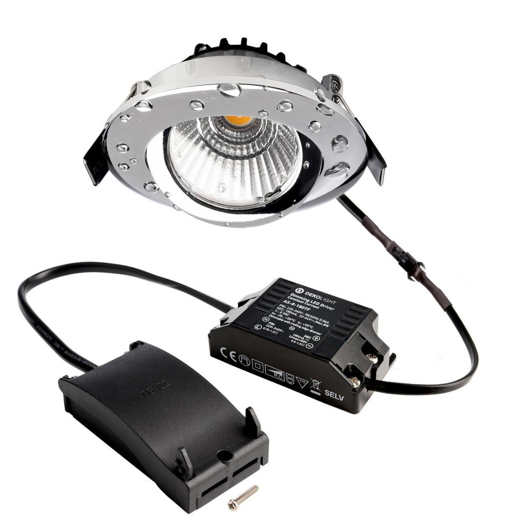 IMPR 565396 Deko-Light stropní vestavné svítidlo, Dione IP, 8,5 W, DIM, 3000 K, 220-240V 800 lm chrom - LIGHT IMPRESSIONS