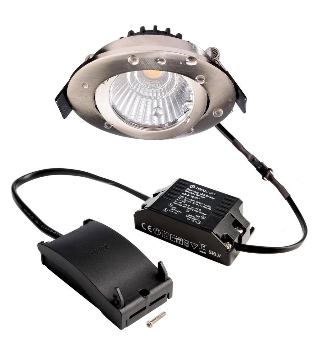IMPR 565392 Deko-Light stropní vestavné svítidlo, Dione IP, 8,5 W, DIM, 2700 K, 220-240V 750 lm nikl - LIGHT IMPRESSIONS