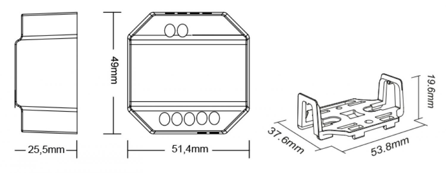 IMPR 843503 Deko-Light stmívač, RF-smart, 230V, 300W, IP20 RF / Zigbee 3.0 / Intelli-Push / triak (obrázek 9)