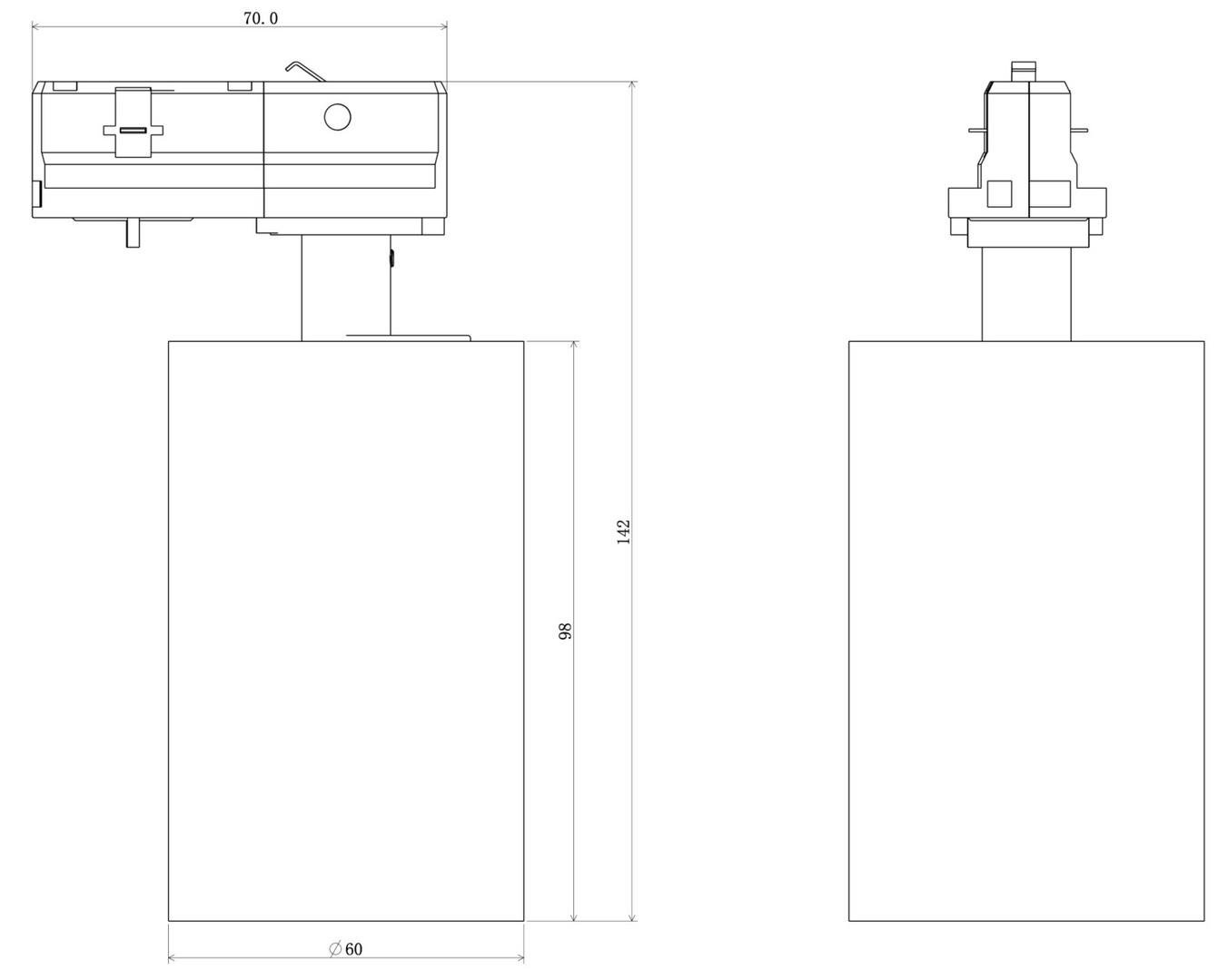 IMPR 707156 Deko-Light 1-fázový kolejnicový systém bodové svítidlo Can max. 7,5W GU10 černá 134 mm (obrázek 11)