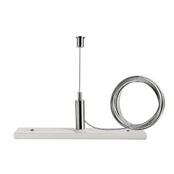 Obrázek pro produkt Deko-Light 1-fázový kolejnicový systém, D One závěsný držák 3m lanko, 220-240V bílá RAL 9016 120 mm - DEKOLIGHT