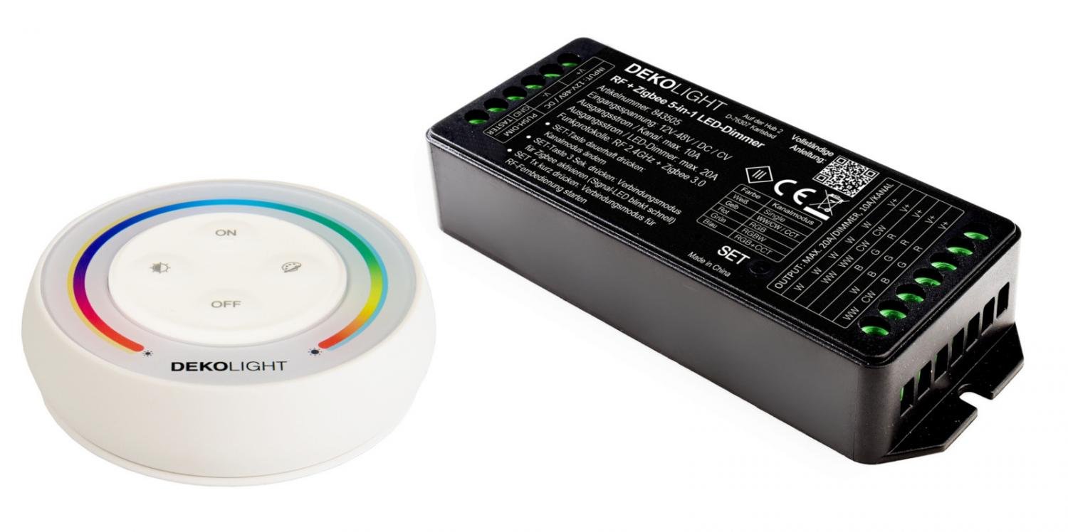 IMPR 843502 Deko-Light RF-smart startovací sada RGB/W/CCT 12-48V 20A vč. dálk.ovládání RF / Zigbee 3.0 / Intelli-Push - LIGHT IMPRESSIONS