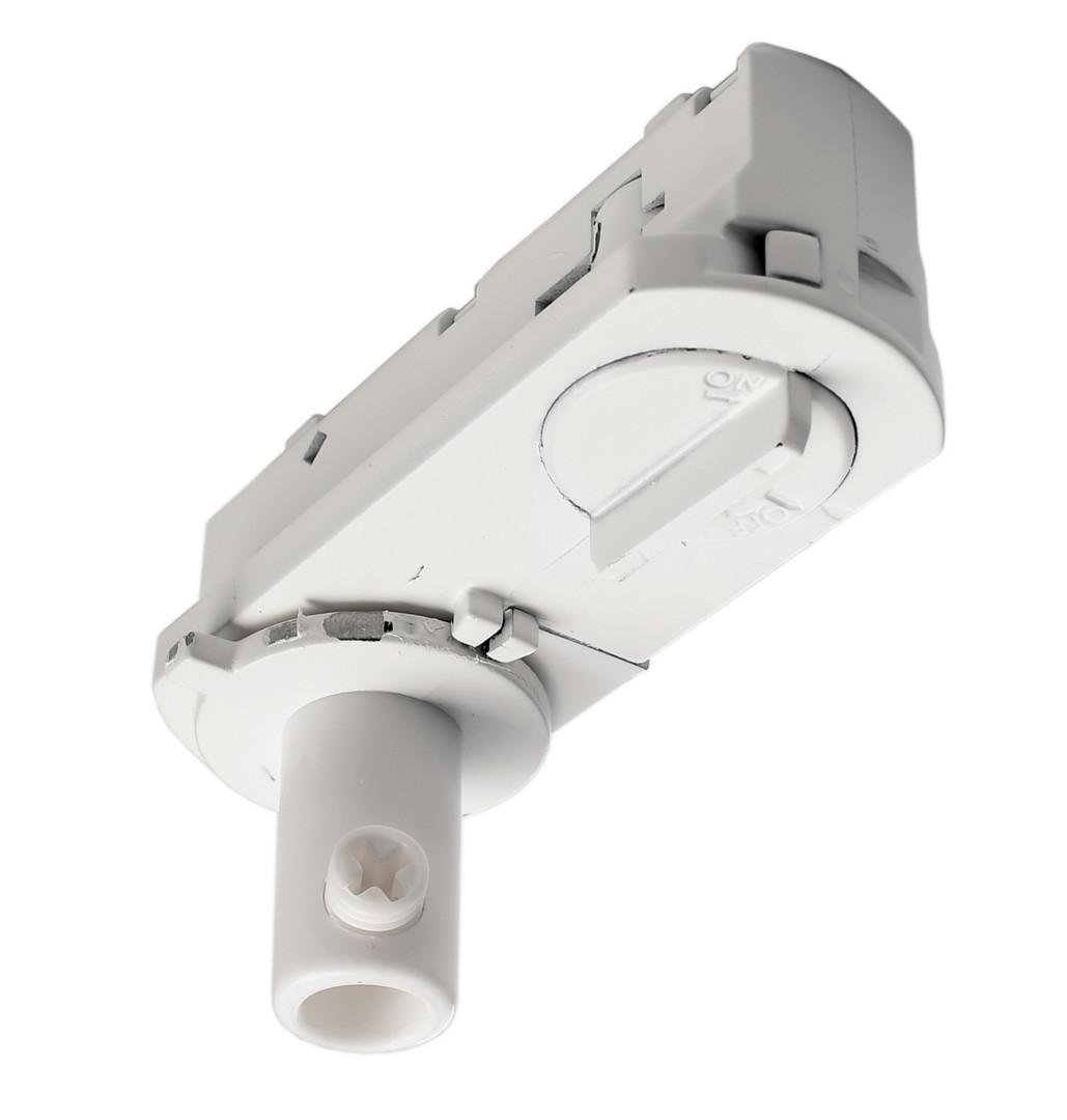 IMPR 720036 Deko-Light 1-fázový kolejnicový systém, D One 1-fázový adaptér pro montáž svítidel, 220-240V bílá RAL 9016 70 mm - LIGHT IMPRESSIONS