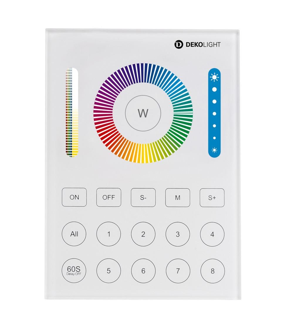 IMPR 843514 Deko-Light RF-smart, nástěnné ovladání, bílá, 8 zón, Single/CCT/RGB/RGBW/RGB+CCT - LIGHT IMPRESSIONS