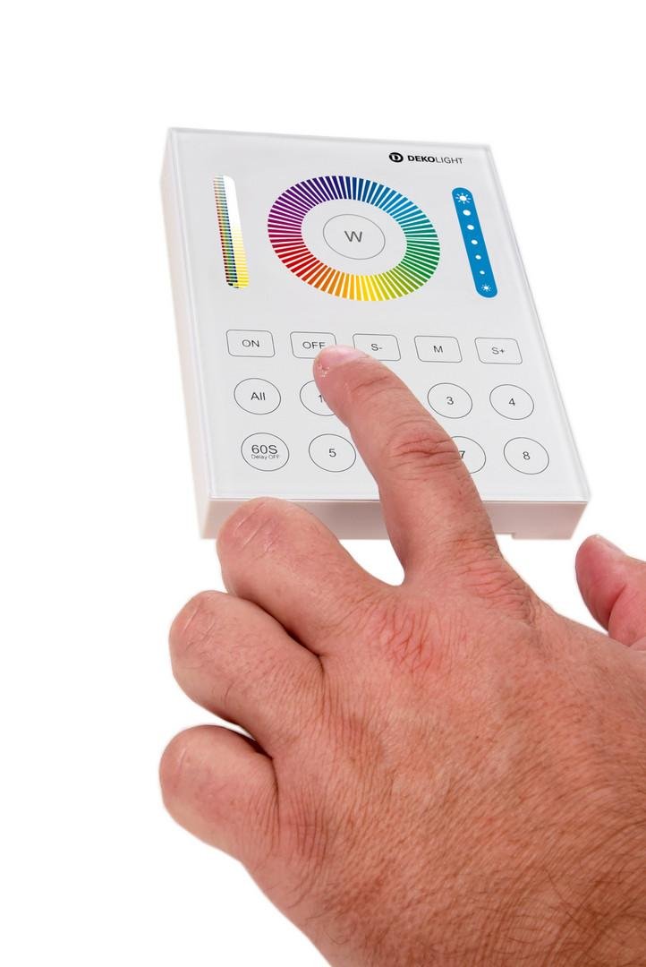 Obrázek produktu Deko-Light RF-smart, nástěnné ovladání, bílá, 8 zón, Single/CCT/RGB/RGBW/RGB+CCT - LIGHT IMPRESSIONS 5 Obrázek produktu Deko-Light RF-smart, nástěnné ovladání, bílá, 8 zón, Single/CCT/RGB/RGBW/RGB+CCT - LIGHT IMPRESSIONS 5