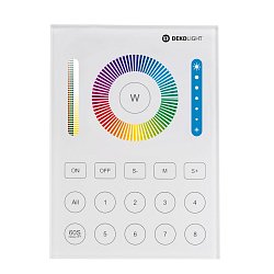Obrázek pro produkt Deko-Light RF-smart, nástěnné ovladání, bílá, 8 zón, Single/CCT/RGB/RGBW/RGB+CCT - DEKOLIGHT