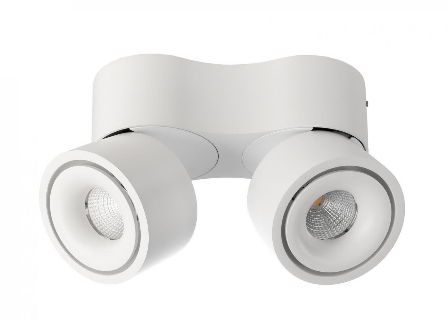 IMPR 348235 Deko-Light stropní přisazené svítidlo, Uni II Mini Double, Tilt, 21 W, DIM, 2700 K, 220-240V 1360 lm 160 mm bílá - LIGHT IMPRESSIONS