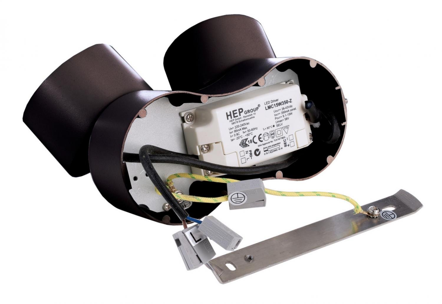 IMPR 348236 Deko-Light stropní přisazené svítidlo, Uni II Mini Double, Tilt, 21 W, DIM, 2700 K, 220-240V 1240 lm 160 mm černá (obrázek 3)