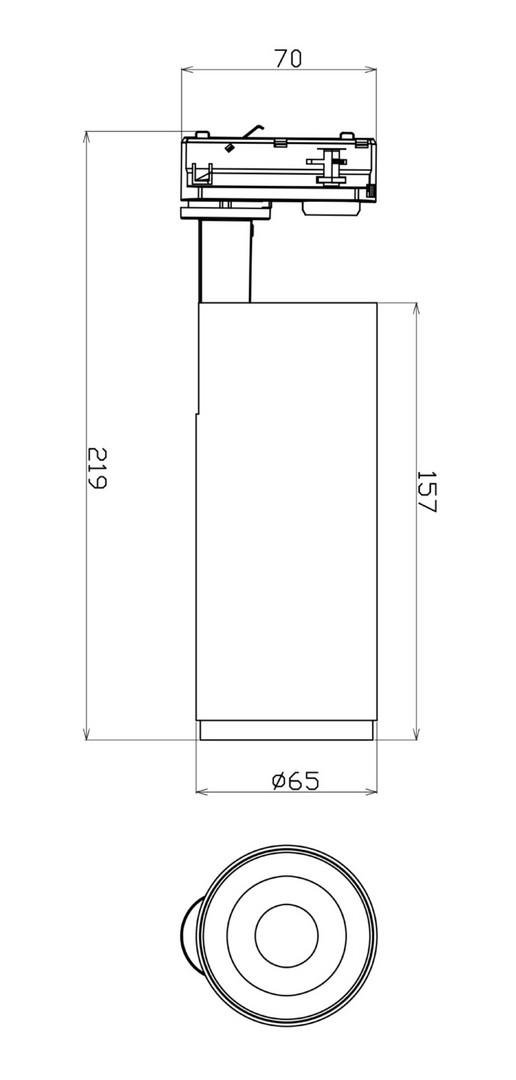 IMPR 707168 Deko-Light 1-fázový kolejnicový systém bodové svítidlo, Lucea, Tilt, 10 W, DIM, 2700 K, 220-240V tmavě černá RAL 9005 (obrázek 3)