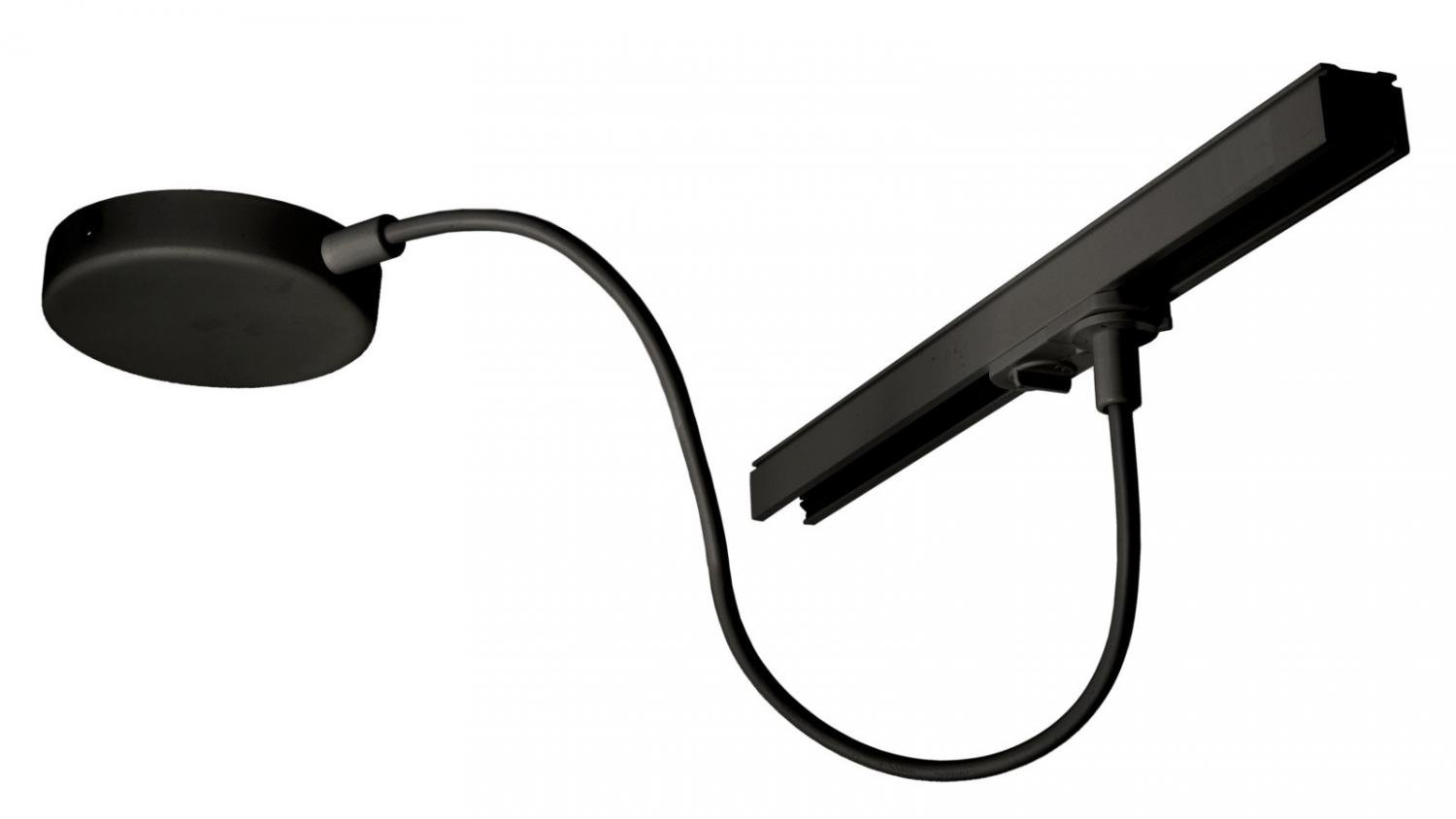 IMPR 720011 Deko-Light 1-fázový kolejnicový systém, D One flexibilní napájení se stropní krytkou, 220-240V černá RAL 9011 1000 mm (obrázek 2)