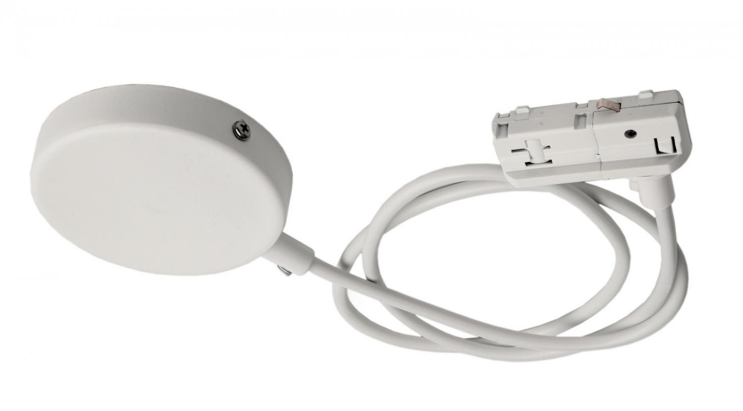 IMPR 720010 Deko-Light 1-fázový kolejnicový systém, D One flexibilní napájení se stropní krytkou, 220-240V bílá RAL 9016 1000 mm - LIGHT IMPRESSIONS