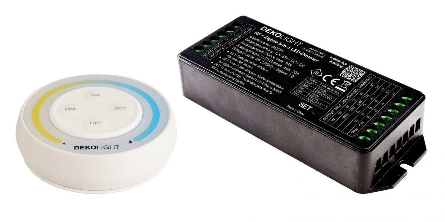 IMPR 843501 Deko-Light RF-smart, startovací sada LED Single/CCT, 12-48V, 20A vč. dálkového ovládání RF / Zigbee 3.0 / Intelli-Push - LIGHT IMPRESSIONS