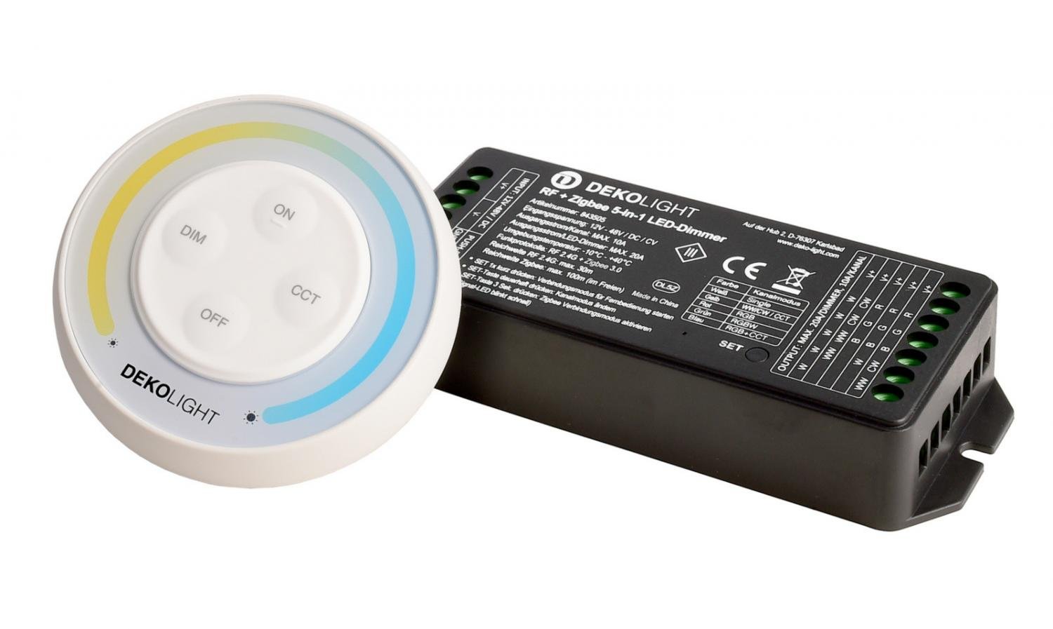 Obrázek produktu Deko-Light RF-smart, startovací sada LED Single/CCT, 12-48V, 20A vč. dálkového ovládání RF / Zigbee 3.0 / Intelli-Push - LIGHT IMPRESSIONS 5 Obrázek produktu Deko-Light RF-smart, startovací sada LED Single/CCT, 12-48V, 20A vč. dálkového ovládání RF / Zigbee 3.0 / Intelli-Push - LIGHT IMPRESSIONS 5
