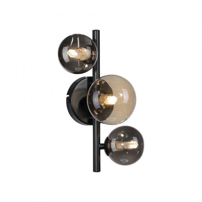 PN 9583-18 POPSICLE LED nástěnné svítidlo černé kouřové a jantarové sklo moderní teplá bílá 3000K - PAUL NEUHAUS