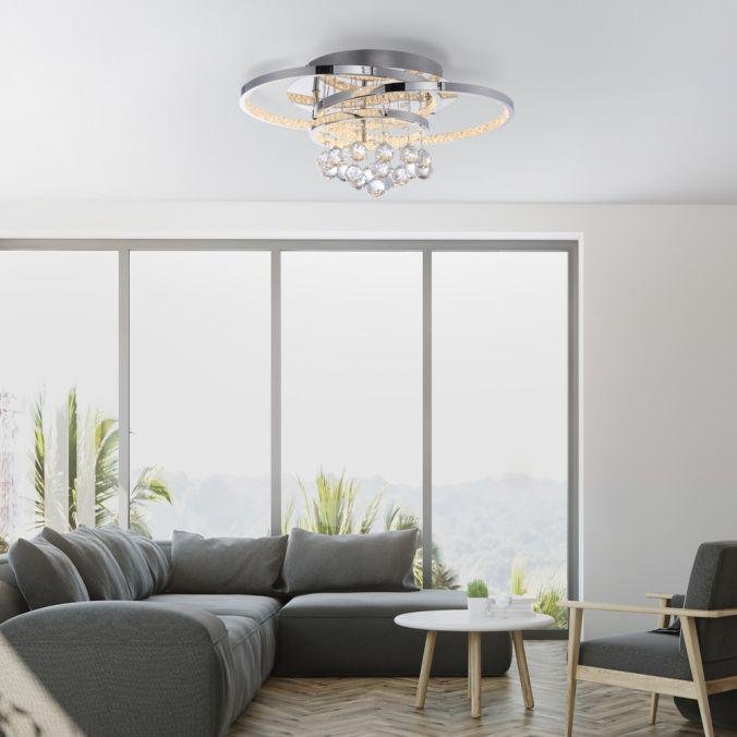 PN 6267-17 ROTAZO LED stropní svítidlo chrom s křišťalovými přívěsky  krokově stmívatelné 3000K - PAUL NEUHAUS (obrázek 2)