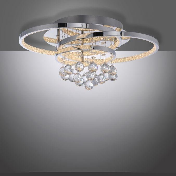 PN 6267-17 ROTAZO LED stropní svítidlo chrom s křišťalovými přívěsky  krokově stmívatelné 3000K - PAUL NEUHAUS (obrázek 5)