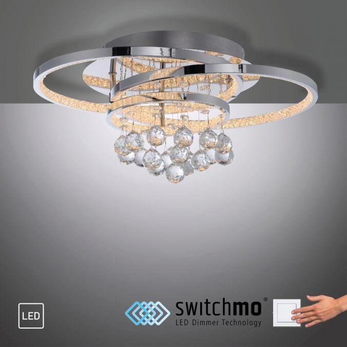 PN 6267-17 ROTAZO LED stropní svítidlo chrom s křišťalovými přívěsky  krokově stmívatelné 3000K - PAUL NEUHAUS (obrázek 9)