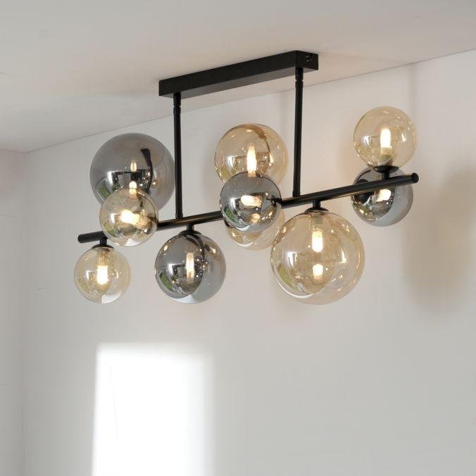 PN 6583-18 POPSICLE LED stropní svítidlo černé kruhové kouřové a jantarové sklo teplá bílá 3000K - PAUL NEUHAUS (obrázek 4)