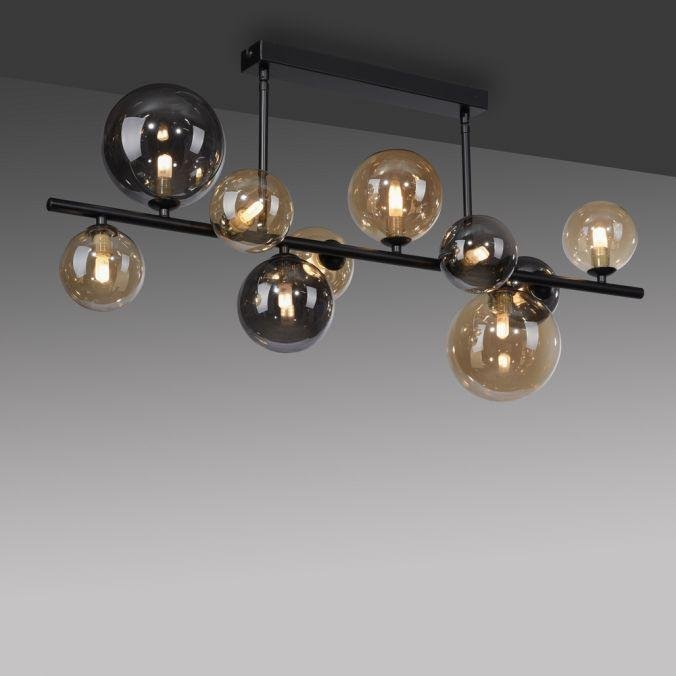 PN 6583-18 POPSICLE LED stropní svítidlo černé kruhové kouřové a jantarové sklo teplá bílá 3000K - PAUL NEUHAUS (obrázek 8)