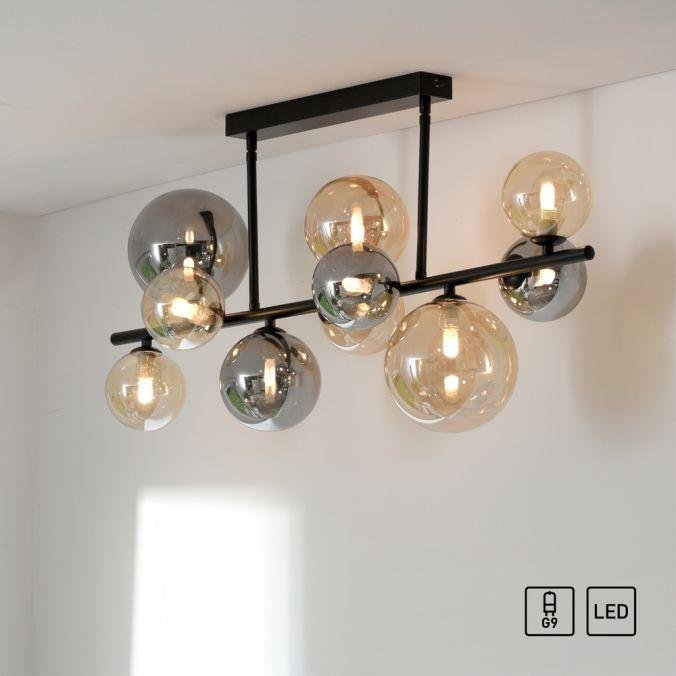 PN 6583-18 POPSICLE LED stropní svítidlo černé kruhové kouřové a jantarové sklo teplá bílá 3000K - PAUL NEUHAUS (obrázek 10)