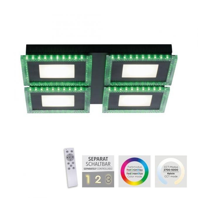 LD 14511-18 ACRI LED stropní svítidlo černé RGB barevné scény CCT stmívatelné RGB+2700-5000K - LEUCHTEN DIREKT / JUST LIGHT