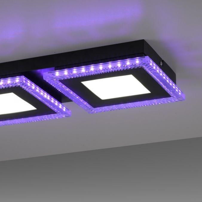 LD 14512-18 ACRI LED stropní svítidlo černé RGB, CCT stmívatelné s dálkovým ovládáním RGB+2700-5000K - LEUCHTEN DIREKT / JUST LIGHT (obrázek 4)