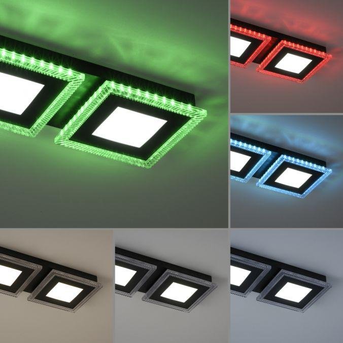 LD 14512-18 ACRI LED stropní svítidlo černé RGB, CCT stmívatelné s dálkovým ovládáním RGB+2700-5000K - LEUCHTEN DIREKT / JUST LIGHT (obrázek 5)