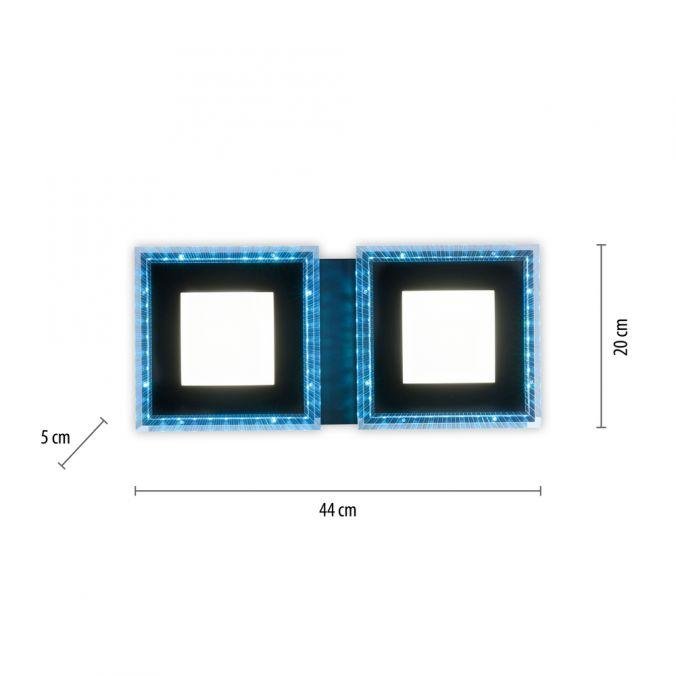 LD 14512-18 ACRI LED stropní svítidlo černé RGB, CCT stmívatelné s dálkovým ovládáním RGB+2700-5000K - LEUCHTEN DIREKT / JUST LIGHT (obrázek 6)
