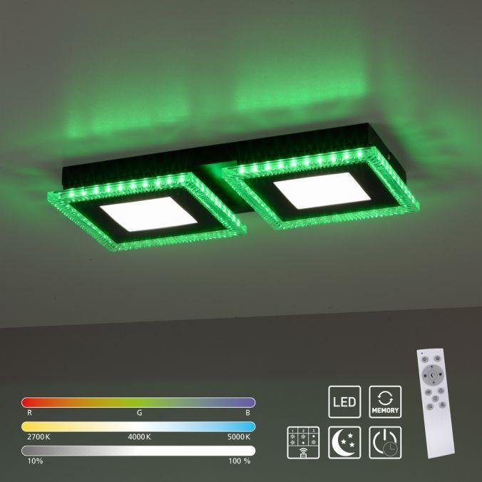 LD 14512-18 ACRI LED stropní svítidlo černé RGB, CCT stmívatelné s dálkovým ovládáním RGB+2700-5000K - LEUCHTEN DIREKT / JUST LIGHT (obrázek 11)