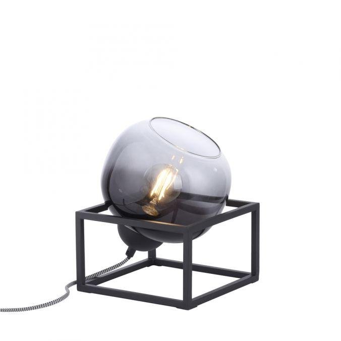 LD 15423-18 ZEA LED stolní lampa 1 ramenné černé kouřové sklo moderní do interiéru - LEUCHTEN DIREKT / JUST LIGHT