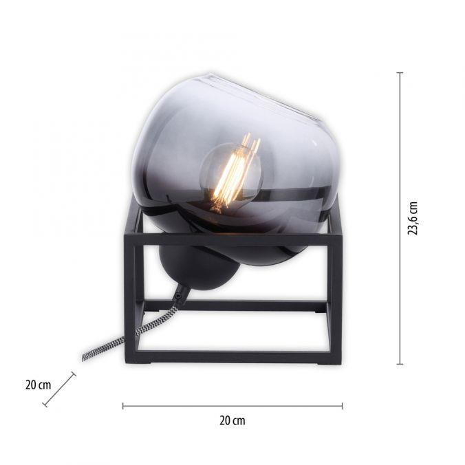 LD 15423-18 ZEA LED stolní lampa 1 ramenné černé kouřové sklo moderní do interiéru - LEUCHTEN DIREKT / JUST LIGHT (obrázek 6)