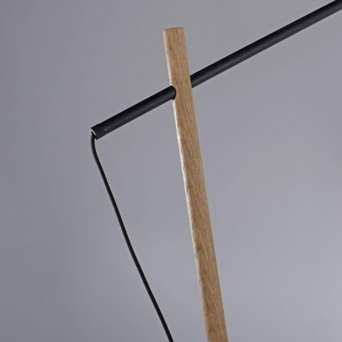 LD 14185-16 GREEN SOFI LED stojací svítidlo černé s imitací dřeva šňůrový vypínač nadčasový design - LEUCHTEN DIREKT / JUST LIGHT (obrázek 4)