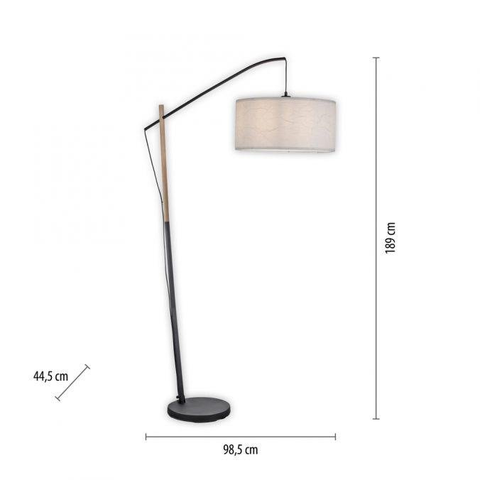 LD 14185-16 GREEN SOFI LED stojací svítidlo černé s imitací dřeva šňůrový vypínač nadčasový design - LEUCHTEN DIREKT / JUST LIGHT (obrázek 6)