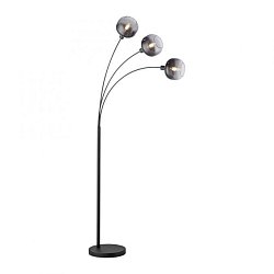 Obrázek pro produkt ZEA LED stojací svítidlo 3 ramenné černá kouřové sklo moderní nastavitelné - LEUCHTEN DIREKT / JUST LIGHT