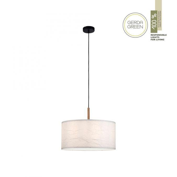 LD 14181-16 GREEN SOFI LED závěsné svítidlo černé s imitací dřeva 1 ramenné nadčasový design - LEUCHTEN DIREKT / JUST LIGHT