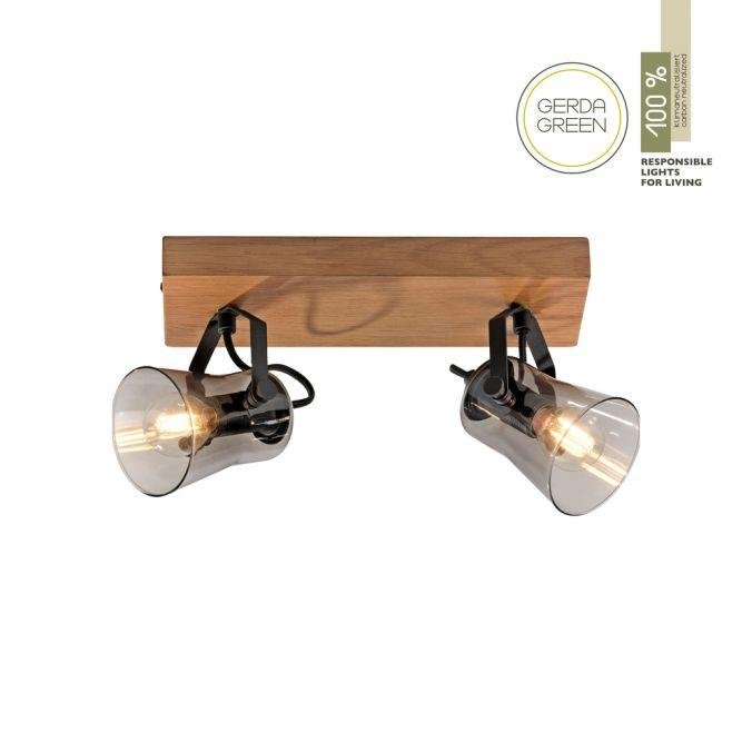 LD 11448-79 GREEN LANG LED stropní svítidlo 2 ramenné přírodní dřevo dub nastavitelné - LEUCHTEN DIREKT / JUST LIGHT