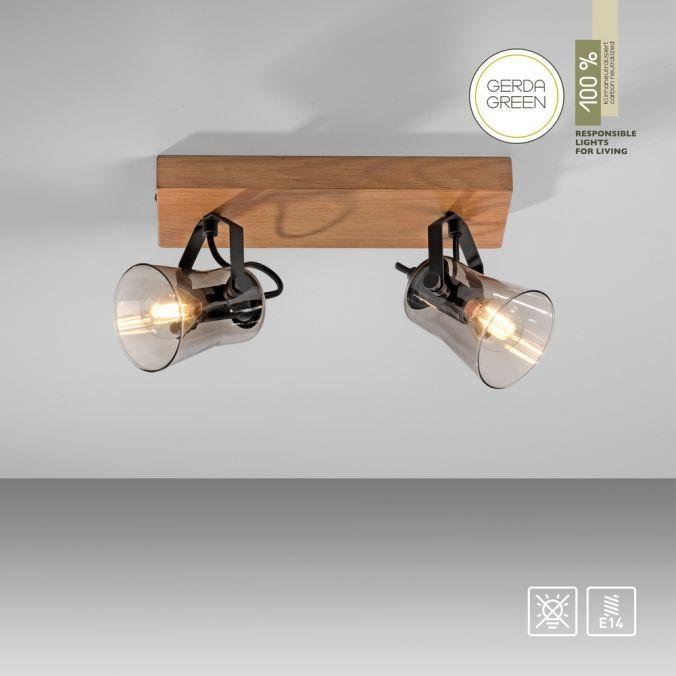 LD 11448-79 GREEN LANG LED stropní svítidlo 2 ramenné přírodní dřevo dub nastavitelné - LEUCHTEN DIREKT / JUST LIGHT (obrázek 10)